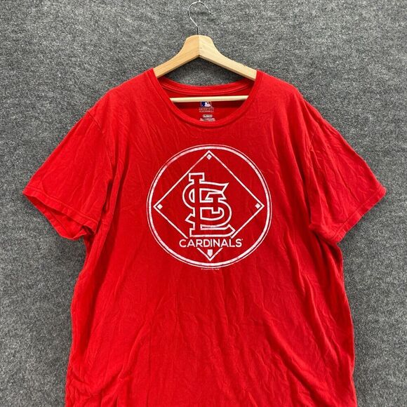 Genuine Merchandise T-Shirt Men XL Red Crew Neck Short Sleeve Pullover STL - Picture 3 of 9